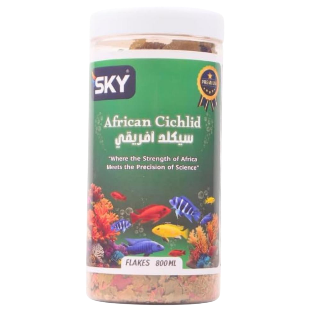 sky african cichild flakes 800 ml Petfast.shop Sky Egypt Brand Fish petfast.shop Egypt PSK2480S Default Title 195.00