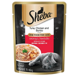 Sheba Premium Cat Food Tuna & Chicken with Bonito 70g