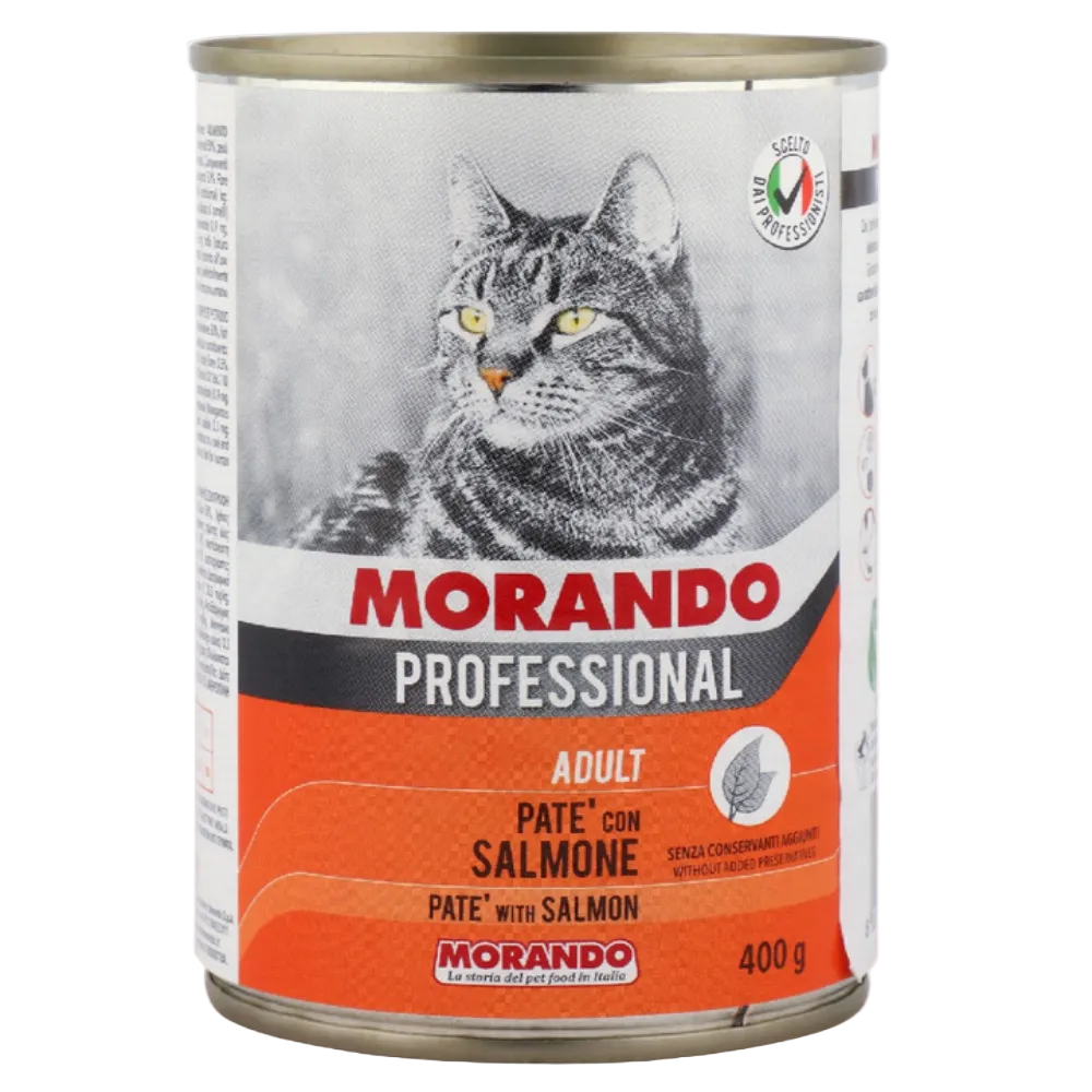 Morando Professional Wet Food Pate For Adult Cats Salmon 400G Petfast.shop Morando Cat Food Wet Food petfast.shop Egypt PMO4851S Default Title 80.00