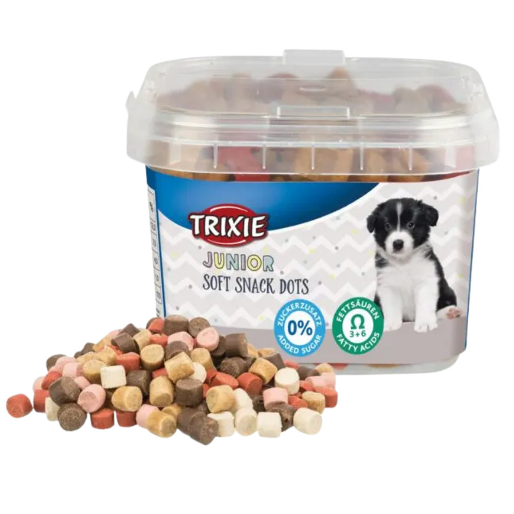 Trixie Treat For Dog Junior Soft Snack Dots+Omega,Chicken And Salmon 140 G Petfast.shop Trixie Chewy Treat Dog Treats petfast.shop EgyptDefault Title 550.00