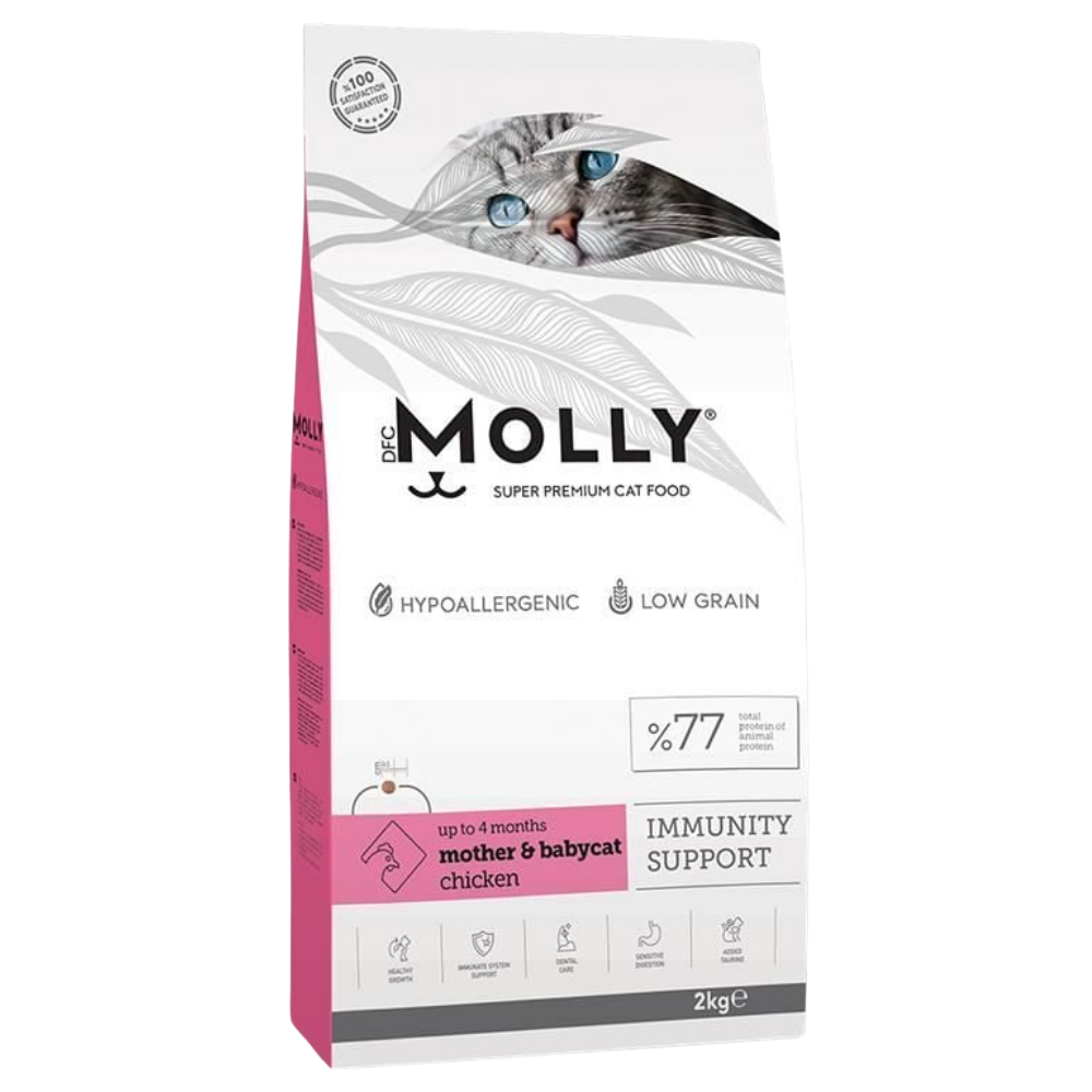 Molly Mother & Baby Cat Food with Chicken 2Kg Petfast.shop Molly Cat Dry Food Food Kitten petfast.shop Egypt PMO4549S Default Title 875.00