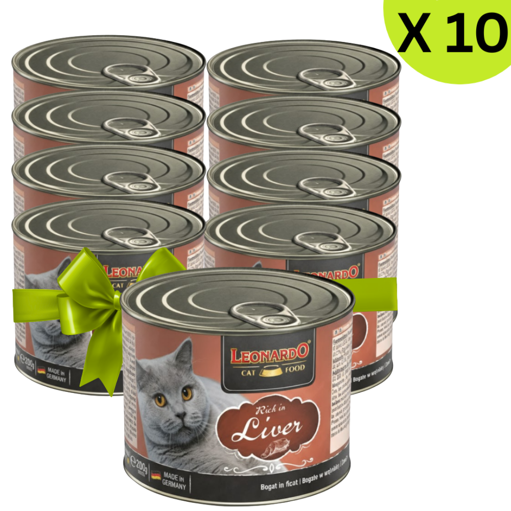 BUY 9 +1 FREE LEONARDO rich in liver Wet Food 200 G Petfast.shop Mio Cat Bundles Cat Exclude Food Wet Food petfast.shop Egypt 990.00