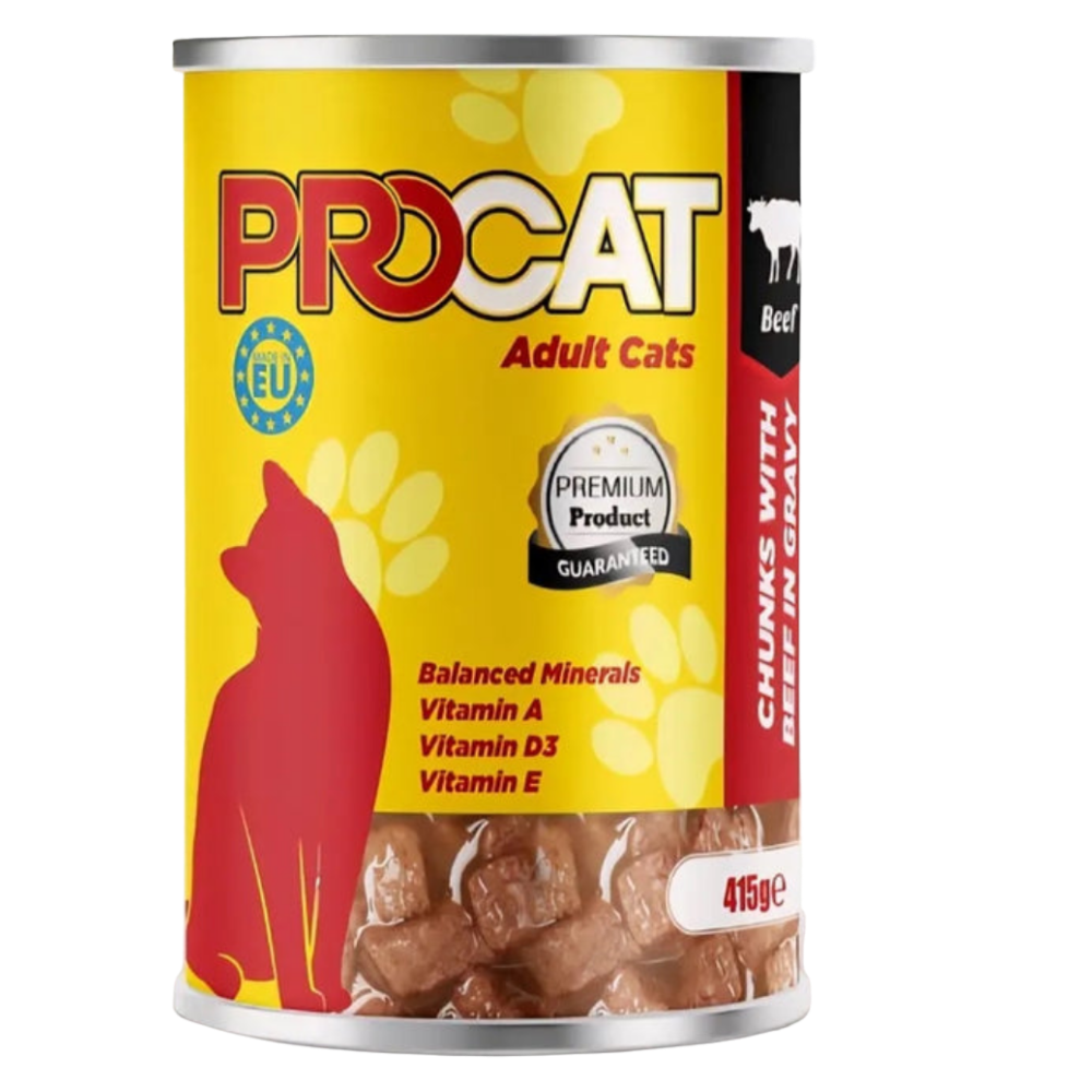 Procat Wet Food For Adult Cat Beef 415G