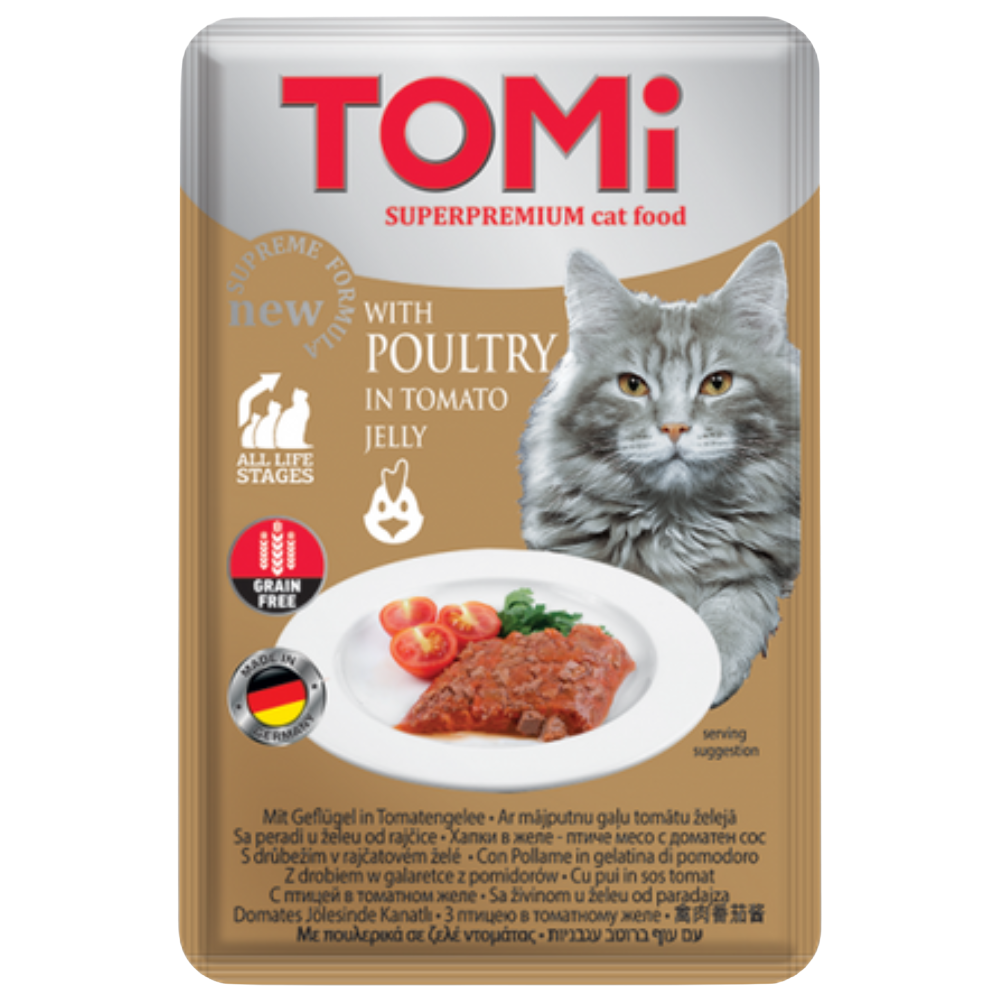 Tomi Super Premium Cat Food With Poultry In Tomato Jely 100 G Petfast.shop Tomi Best Selling Cat Food Wet Food petfast.shop EgyptDefault Title 55.00