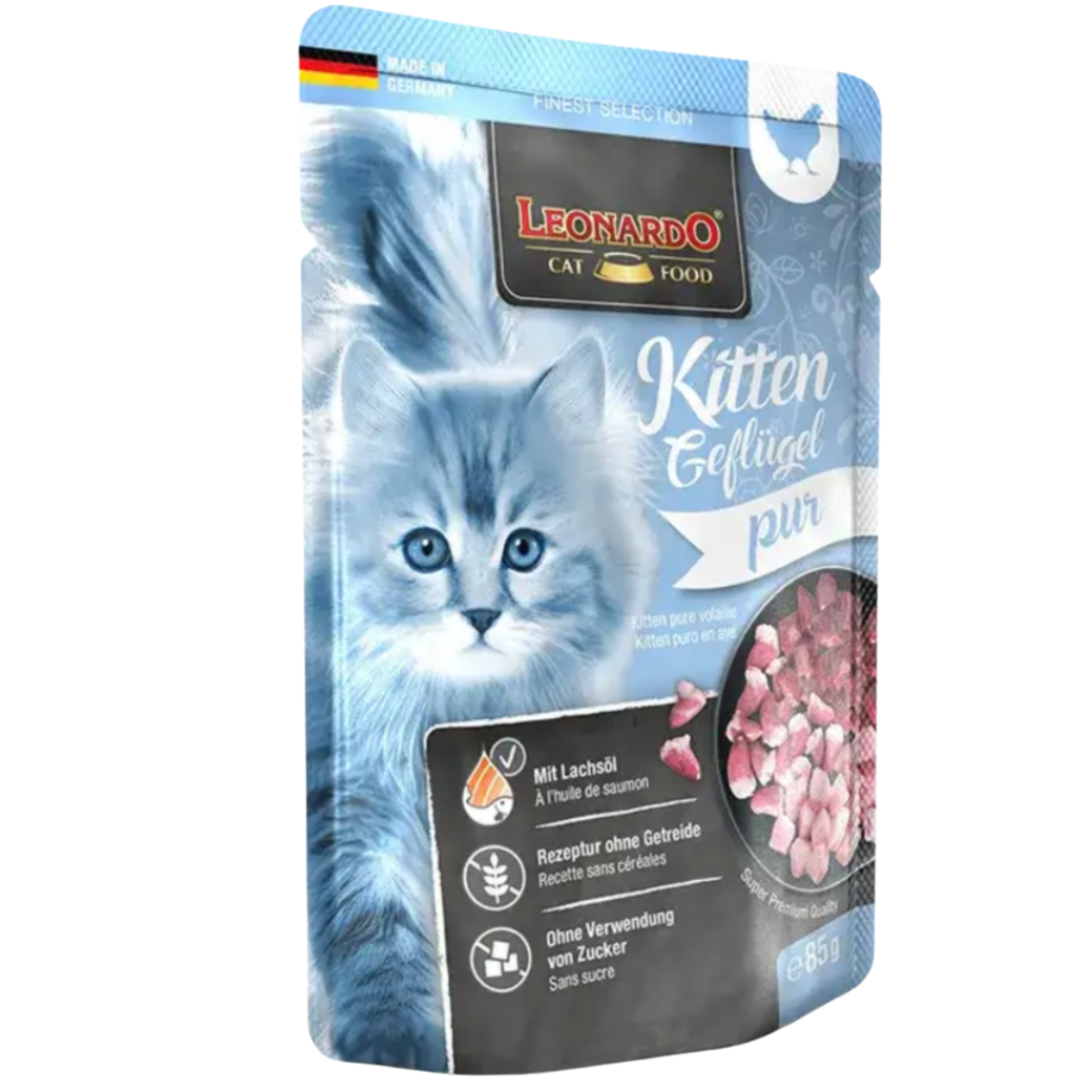 BUY 9 + 1 FREE Leonardo Wet Food Kitten with poultry 85 g