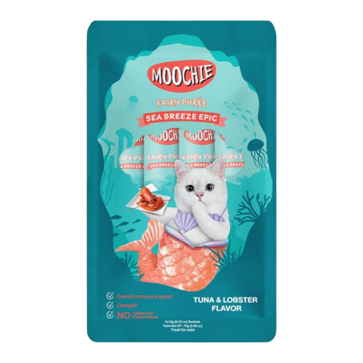 Moochie Creamy Treat Tuna & Lobster Flavor 5Pcs