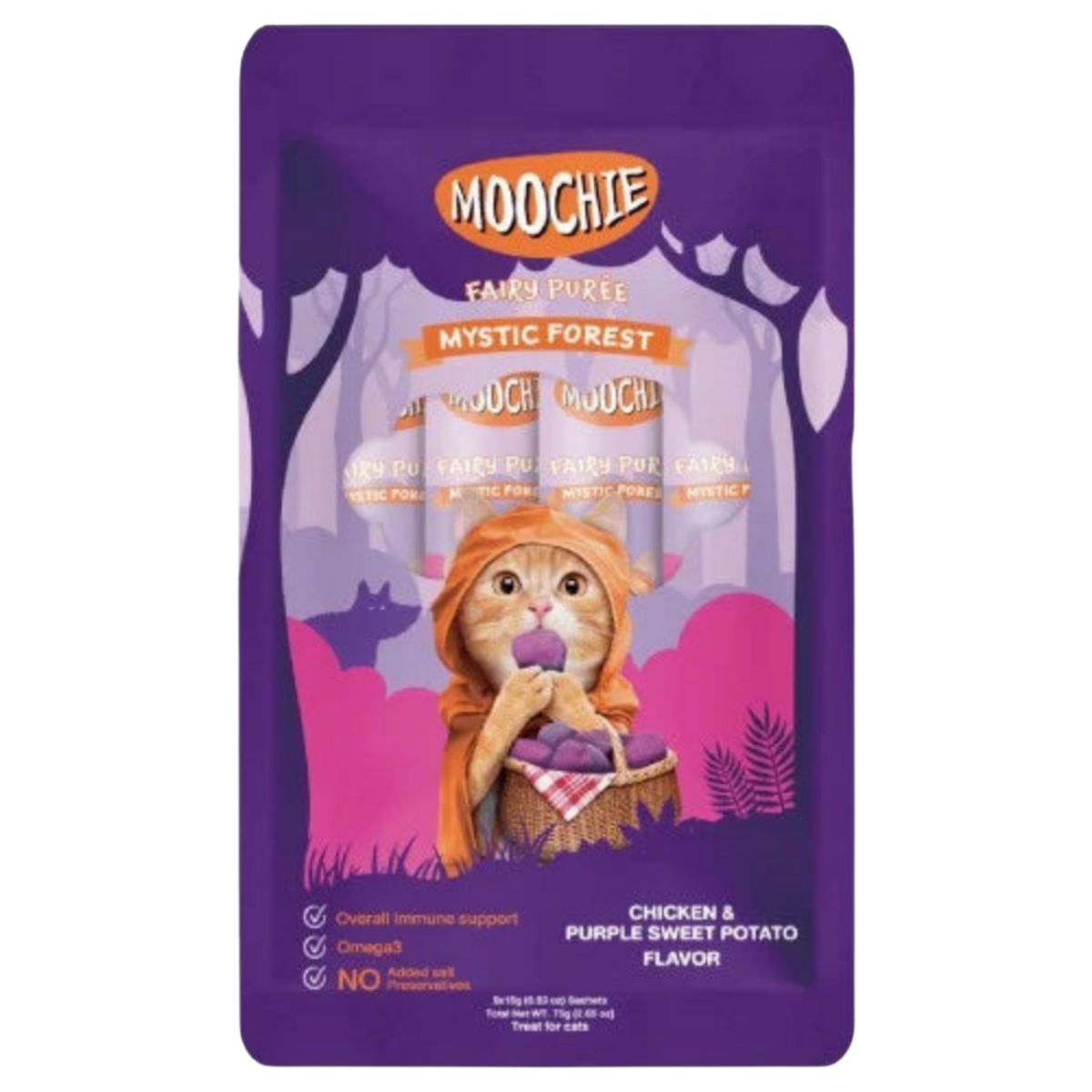 Moochie Creamy Treat Chicken&Purple Sweet Potato Flavor 5Pcs Petfast.shop Moochie Cat Creamy Treat Exclusive Treats petfast.shop Egypt 215.00