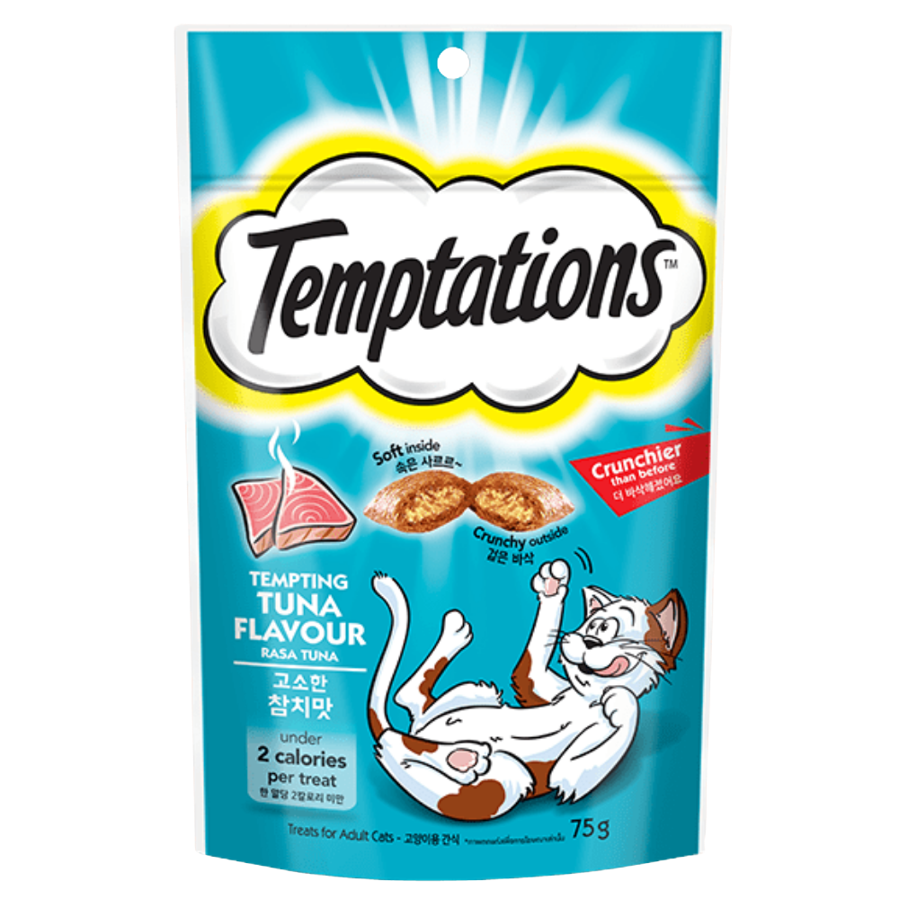 Temptations Cat Treat Tempting Tuna Flavour 75G Petfast.shop Temptations Biscuit Treat Cat Exclusive Treats petfast.shop EgyptDefault Title 265.00