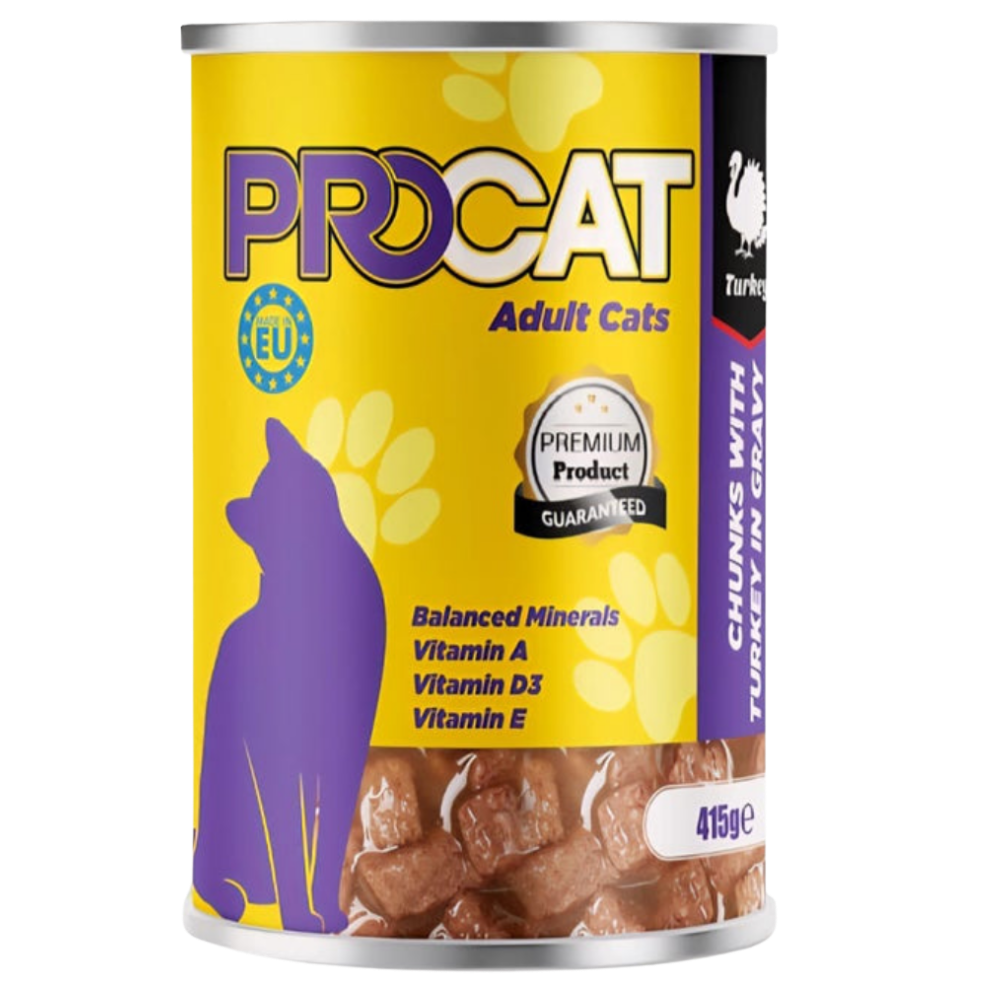 Procat Wet Food For Adult Cat Turkey 415G