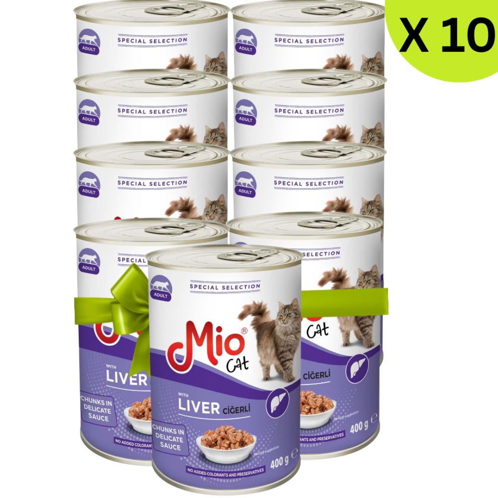 BUY 9 + 1 FREE Mio Cat Wet Food with Liver 400g Petfast.shop Mio Cat Bundles Cat Exclude Food Wet Food petfast.shop Egypt 765.00