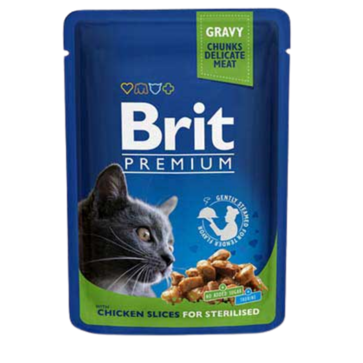 BUY 9 + 1 FREE Brit Wet Food for Cat Sterilised Chicken 100g