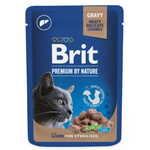BUY 9 + 1 FREE Brit Wet Food for Cat Sterilised Liver 100g