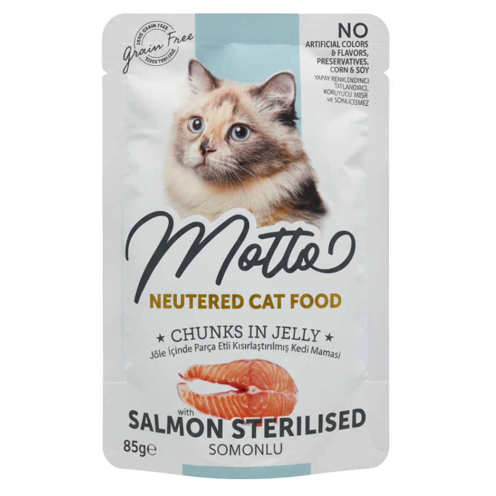 Motto Pouch Neutered Cat Food Salmon Sterilised 85g Petfast.shop Motto Best Selling Cat Food Wet Food petfast.shop Egypt PMO3340S115.00