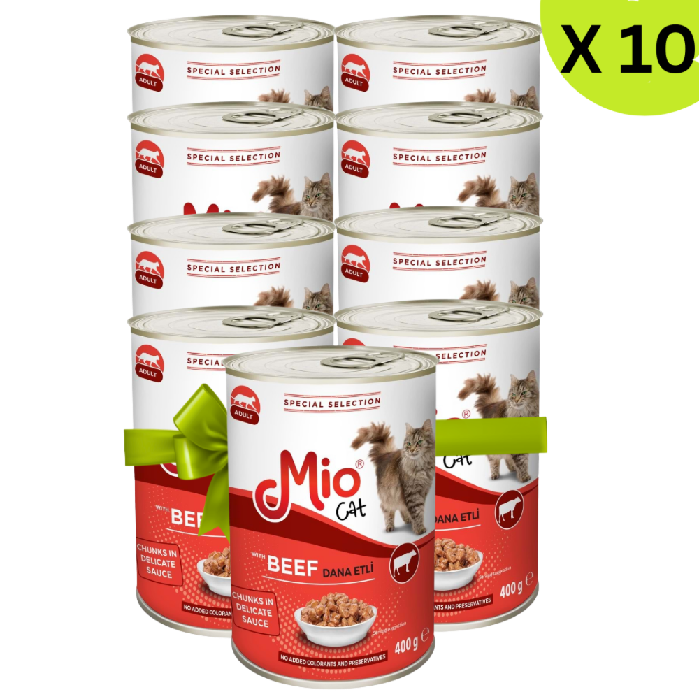 BUY 9 + 1 FREE Mio Cat Wet Food with Beef 400g Petfast.shop Mio Cat Bundles Cat Exclude Food Wet Food petfast.shop Egypt 765.00