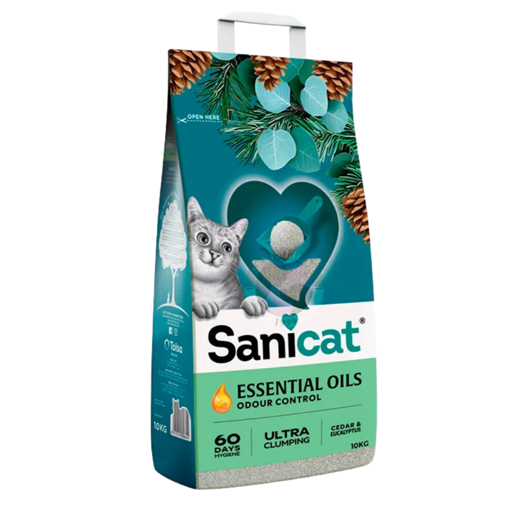 Sanicat Ultra Clumping Oils Cedar & Eucalyptus 10 Kg Petfast.shop Sanicat Box & Accessories & Litter Cat Litter petfast.shop Egypt PSA5971S Default Title 625.00