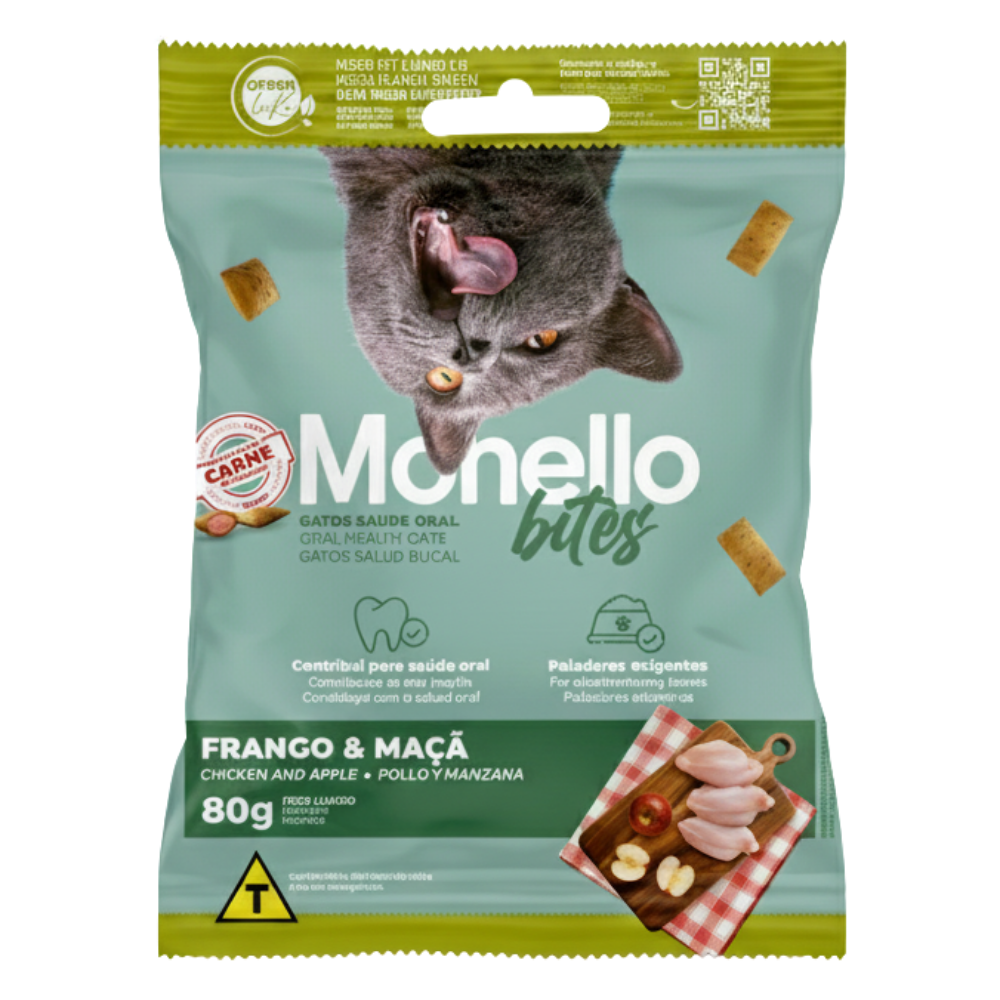 monello bites oral health cats chicken and apple 80gr Petfast.shop Monello Biscuit Treat Cat Treats petfast.shop Egypt PMO2907S140.00