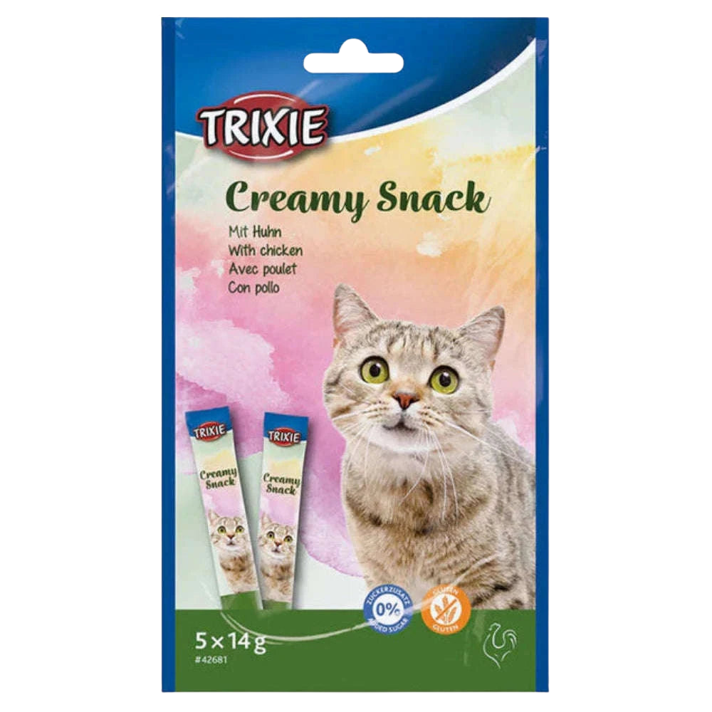 Trixie Creamy Snack Chicken Treat For Cat - 5*14 g