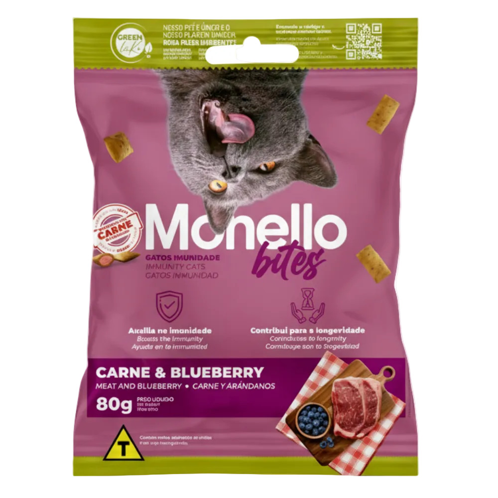 monello bites immunity cats meat and blueberry 80 gr Petfast.shop Monello Biscuit Treat Cat Treats petfast.shop Egypt PMO2905S140.00