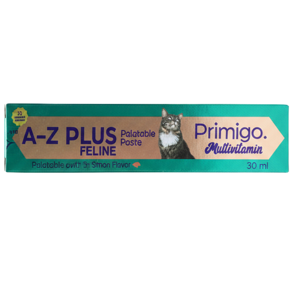 Primigo A-Z Plus Feline Multivitamin - Salmon Flavor Palatable Paste 30 ml Petfast.shop eva pharma Cat Pharmacy Vitamins & Supplements petfast.shop EgyptDefault Title 395.00
