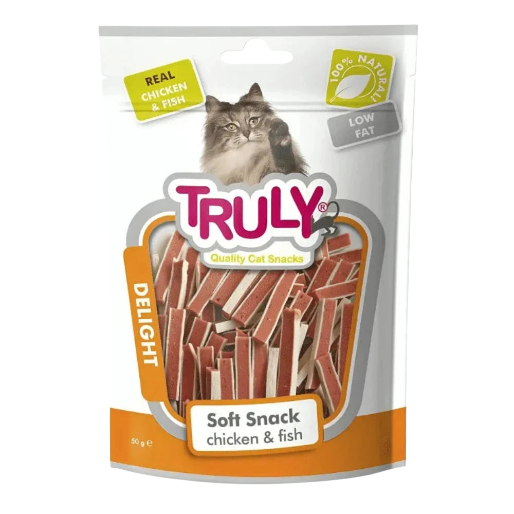 Truly Snack Cat Soft Snack Chicken & Fish 50g Petfast.shop Truly Cat Chewy Treat Treats petfast.shop EgyptDefault Title 190.00