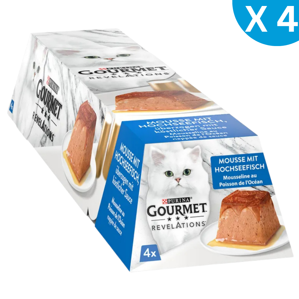 X4 Gourmet Revelations Mousse With Ocean Fish Gravy 4Pcs 57 G Petfast.shop Gourmet Bundles Cat Exclude Exclusive Food Wet Food petfast.shop EgyptDefault Title 800.00