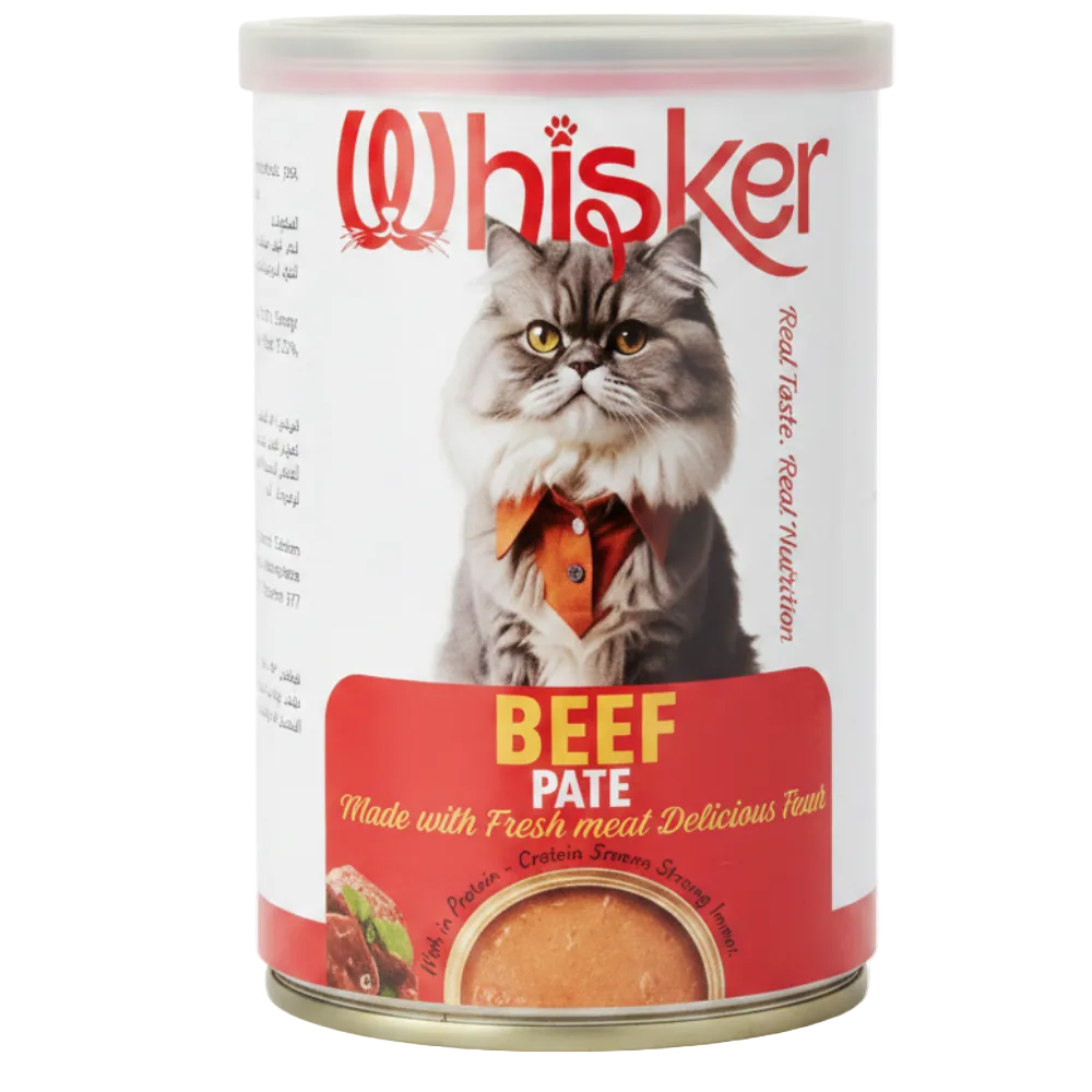 Whisker Wet Food For Adult Cat Beef Pate 400 g Petfast.shop Whisker Cat Food Wet Food petfast.shop Egypt PWH5982S Default Title 50.00