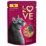 My Love Wet Food For Adult Cat With Chicken In Gravy 85g