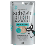 Schesir Skin&Coat salmone con pollo in mousse in busta 70g