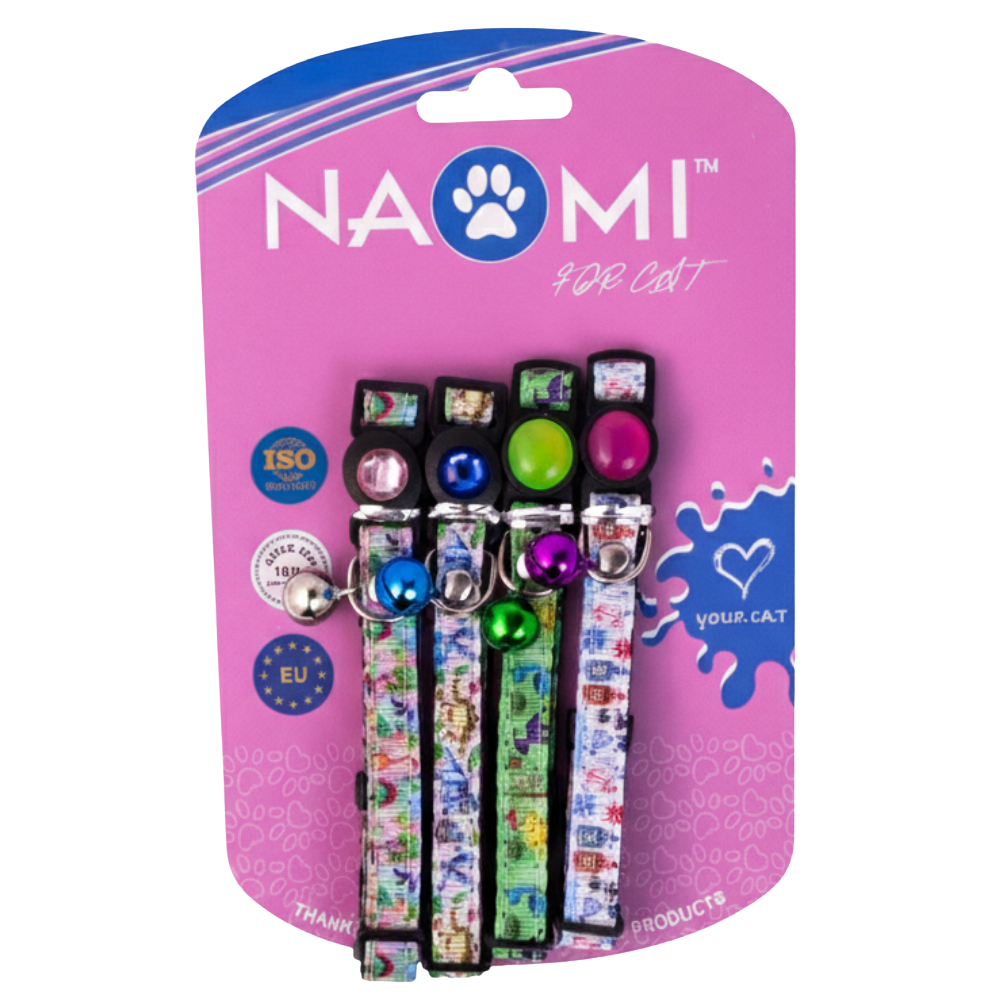 Naomi XS Assorted Cat Collars with Bells 4 per pack Petfast.shop Naomi Dog leash & Coller & Harness Supplies petfast.shop Egypt 6975213981528 Default Title 350.00