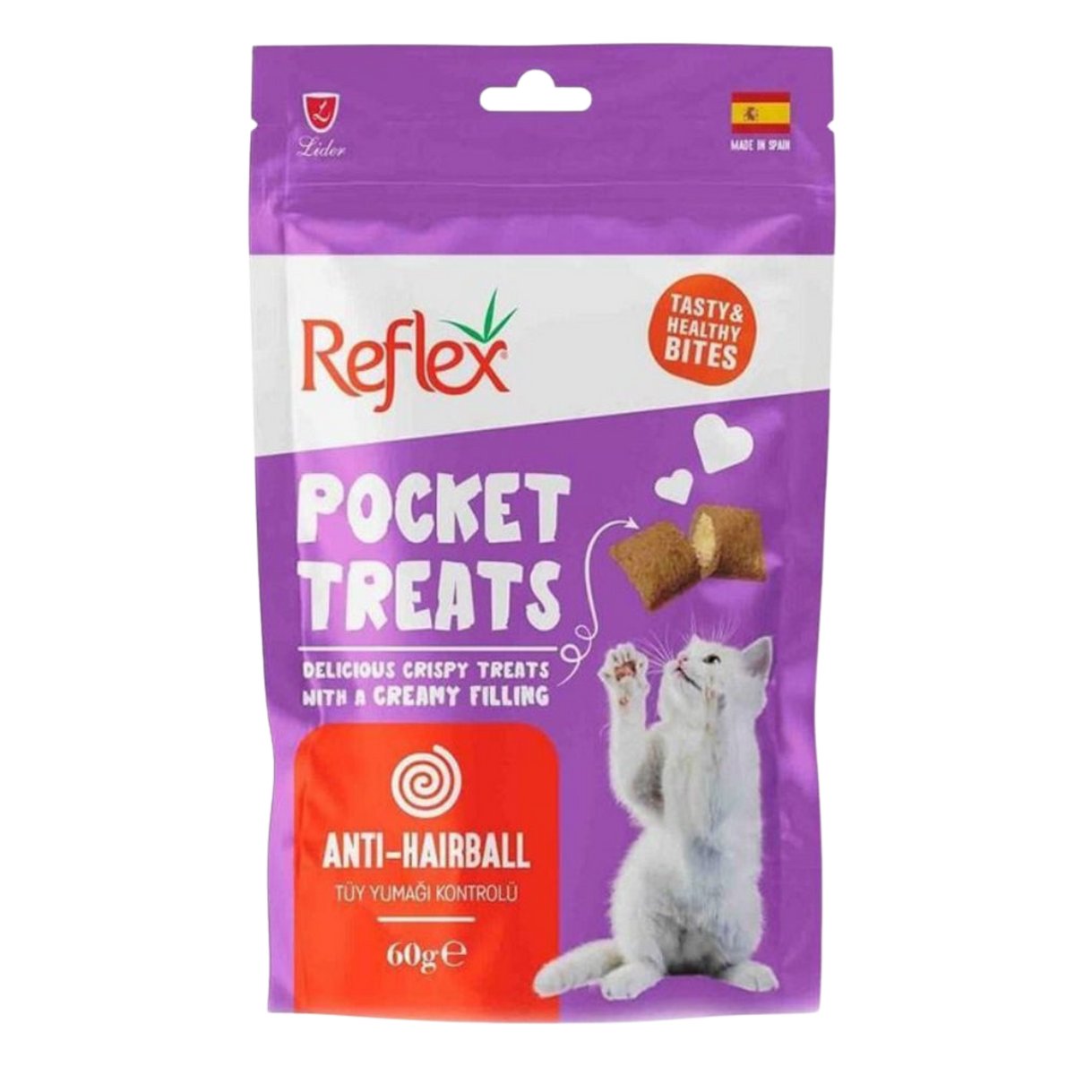 Reflex Cat Pocket Treats Anti-Hairball 60g