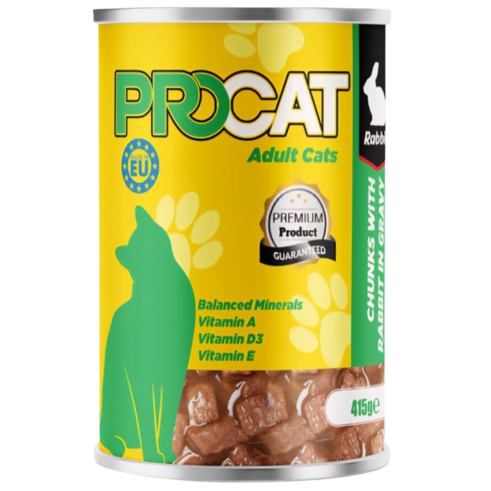 Procat Wet Food For Adult Cat Rabbit 415G Petfast.shop ProCat Best Selling Cat Food Wet Food petfast.shop Egypt PPR4583S Default Title 75.00