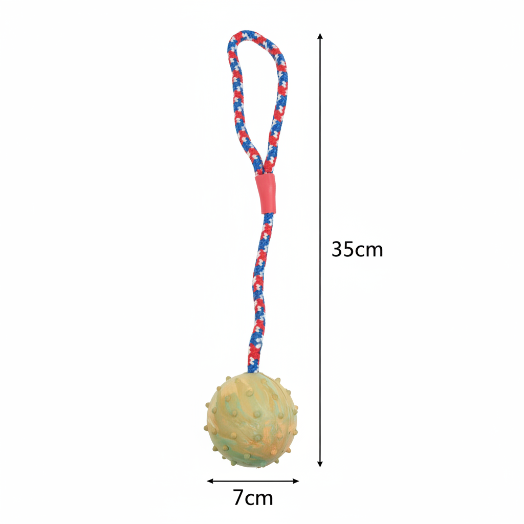 Dog Ball with Rope Toy