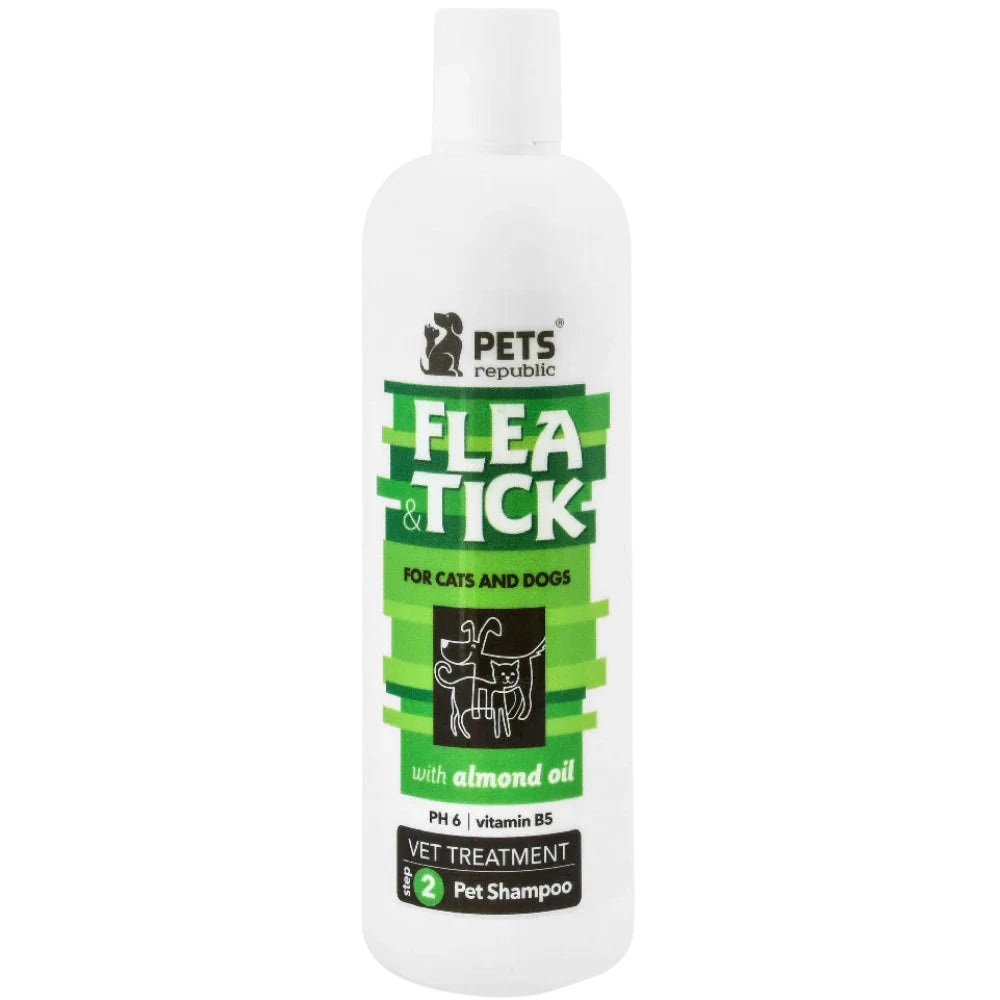 Pets Republic Flea & Tick Shampoo Almond Oil 500ml.