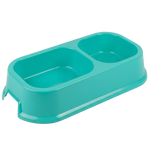 Turquoise Pet Food Bowl - White Background