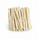 Twisted Rawhide Sticks - White BG
