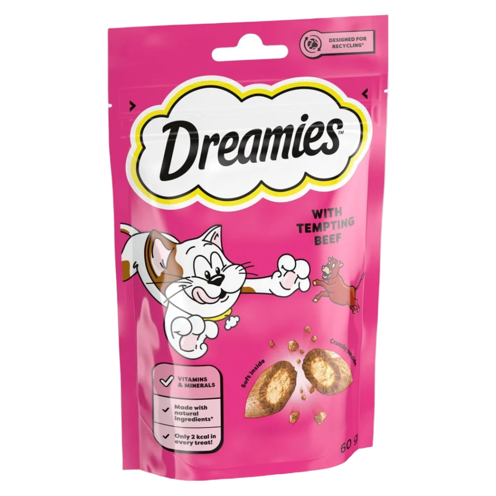 Dreamies Cat Treat with Tempting Beef Flavors 60g