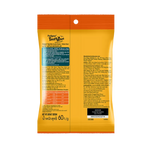 Yellow pet food package with text and branding on a white background