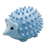 Blue hedgehog-shaped toy on a white background