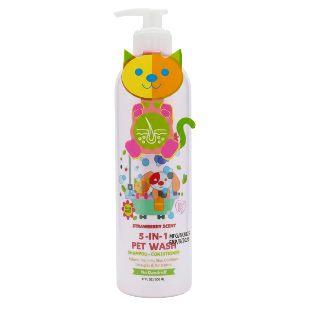 Pets Republic Anti Dandruff Shampoo 5 in 1 Strawberry500m.