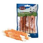 Pack of Trixie DentaFun Chewing Rolls for dogs with visible product and packaging on a white background.