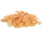 Dried orange slices on a white background