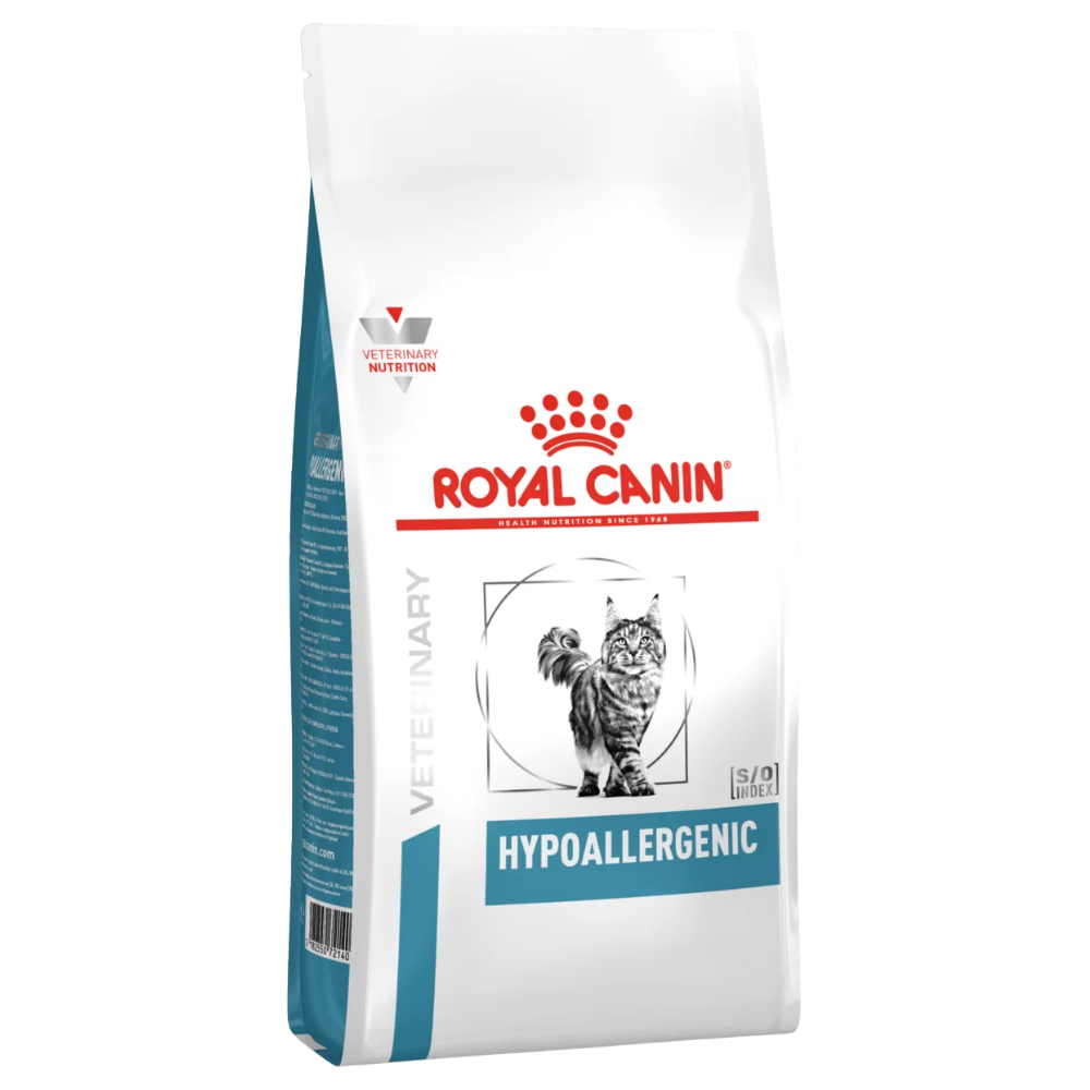 Royal Canin Hypoallergenic All Breeds Adult Cat Food.