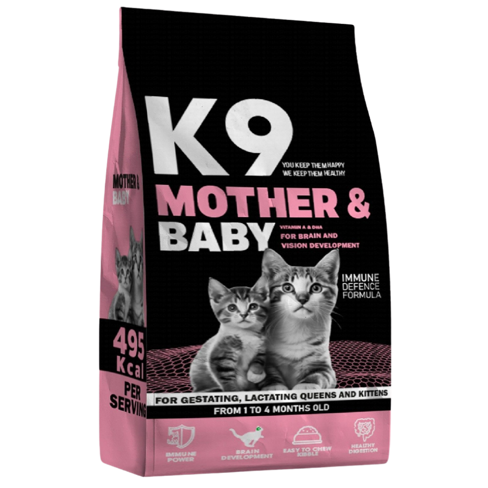 K9 Dry Food with Vitamins for Mother and Baby Cats 2 kg.