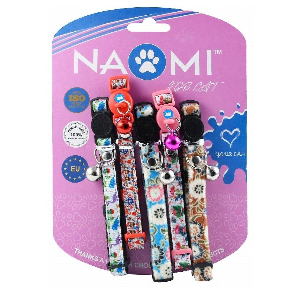 Naomi XS Assorted Cat Collars with Bells 5 per pack.