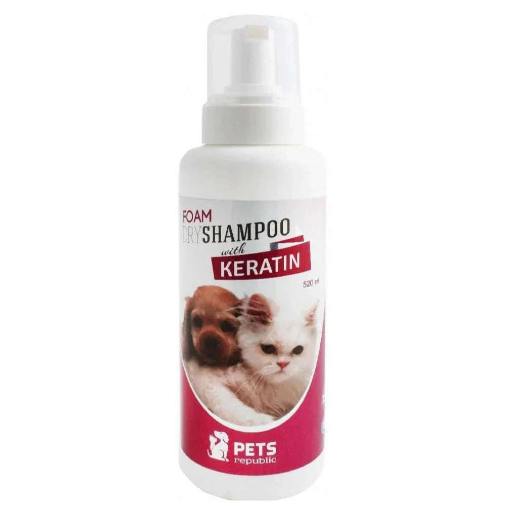 Pets Republic Dry Foam Shampoo Keratin 520ml.