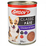 Groovy Wet Food For dogs classic pate chicken & turkey 400g.