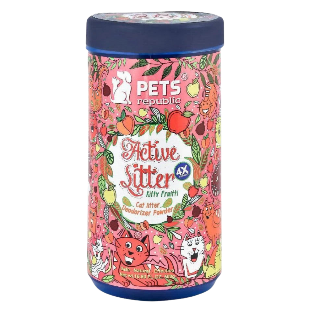 Pets Republic Active Cat Litter Deodorizer Powder Kitty Fruitti Scent 500 g.