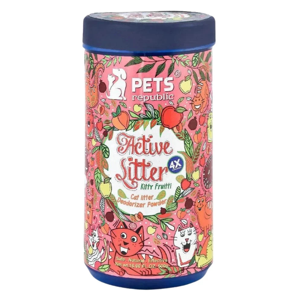 Pets Republic Active Cat Litter Deodorizer Powder Kitty Fruitti Scent 500 g.