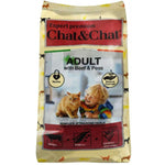 Chat & Chat Dry Food with beef andPeas for Adult 900gr.