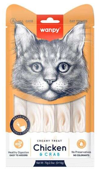 Wanpy Creamy Treat With Chicken And Crab 70g.